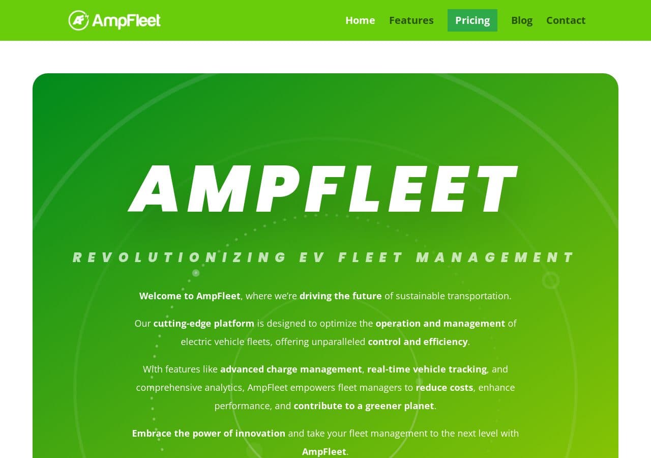 AmpFleet — Transforming EV Fleet Management