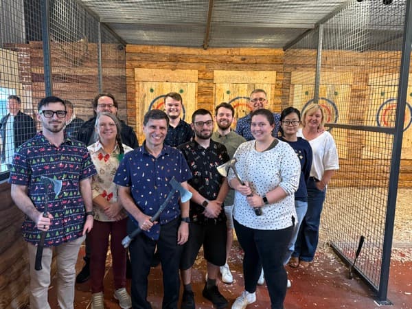 ZGuy team axe throwing outing